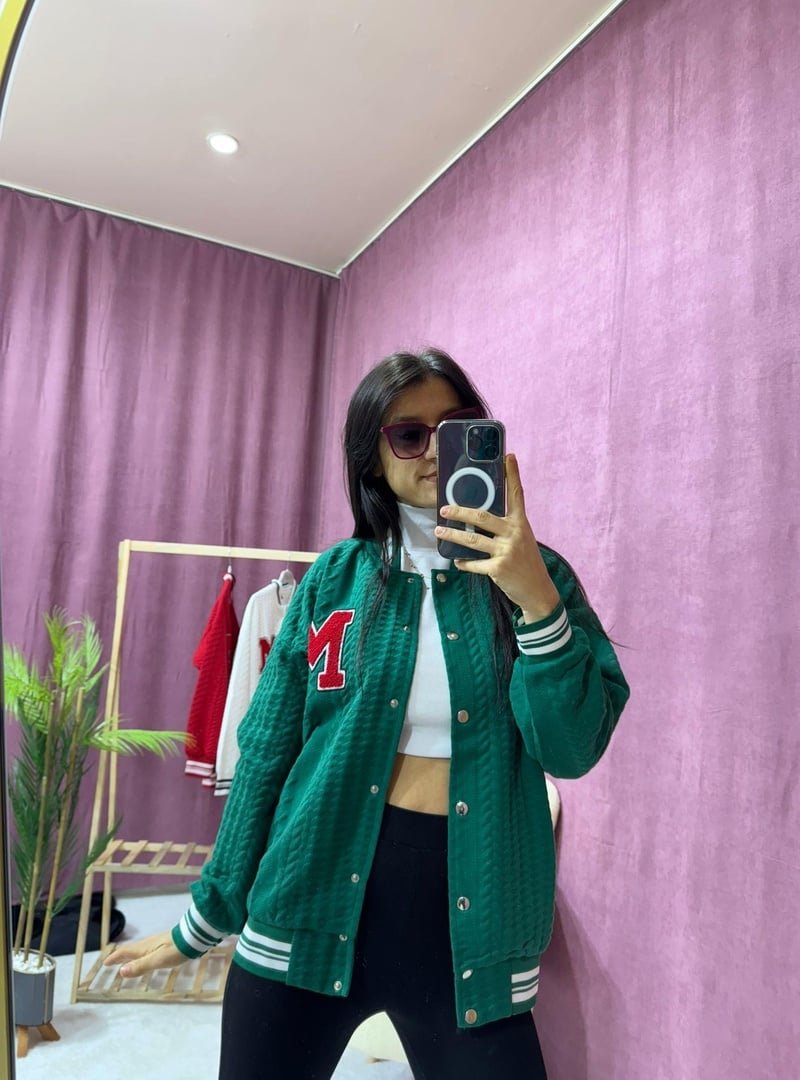 Pelsu Moda Yeşil Kolej Ceket