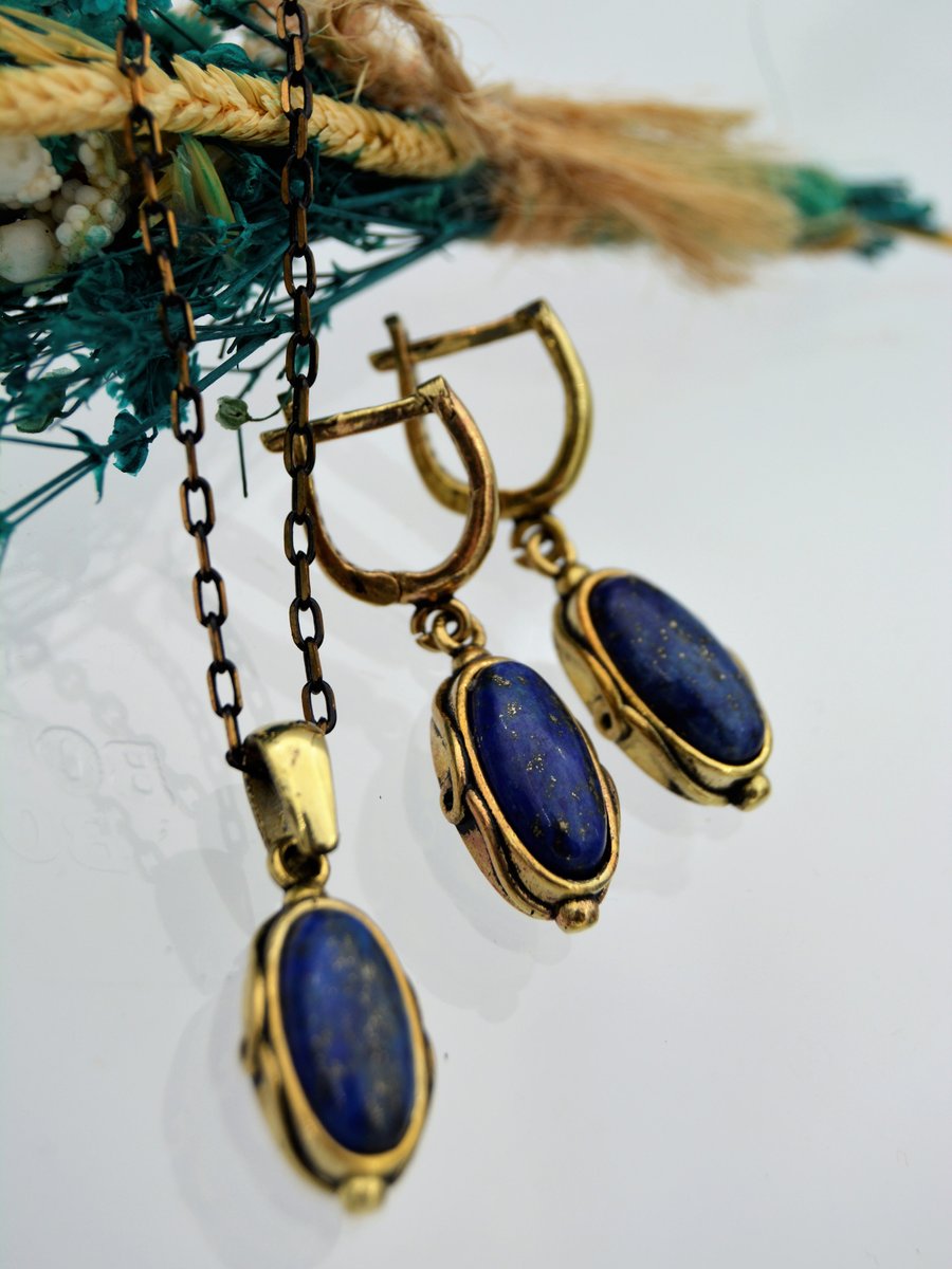 Stoneage Lapis Lazuli Taşlı Tam Set Cok Renkli
