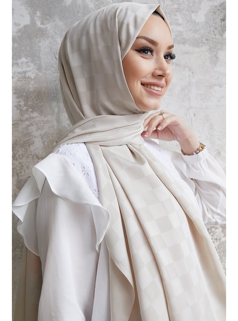 Ozprive Scarfs Taş Dama İpeksi Jakarlı Şal Ozprive Scarfs Taş Dama İpeksi Jakarlı Şal