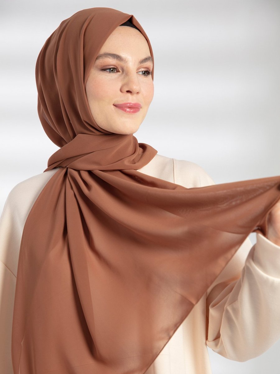 Pure Scarfs Şifon Şal Badem