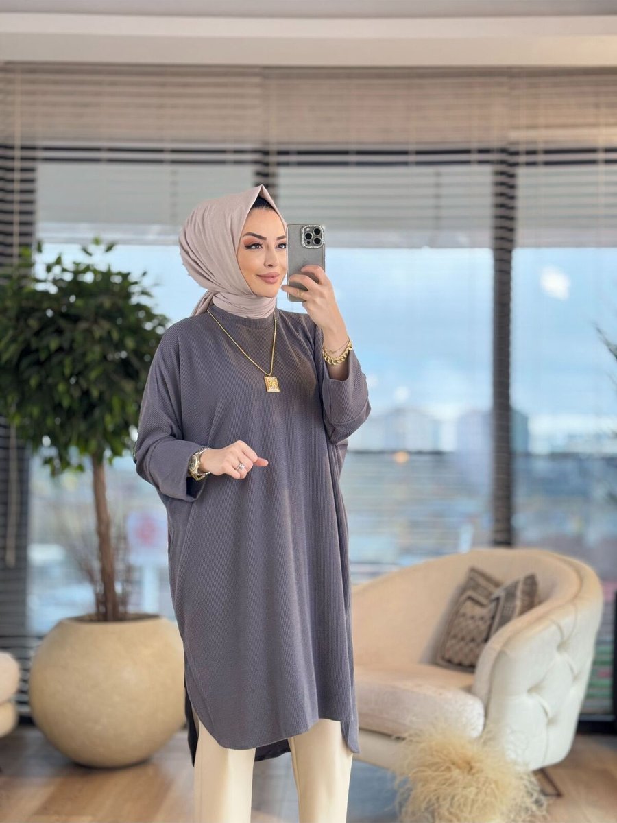 Alanurmoda Fitilli Yarasa Kol Tunik