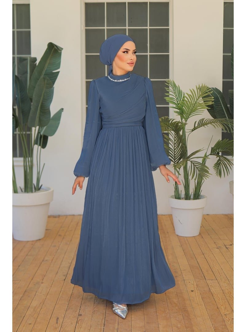 Hakimoda İndigo İlay Işıltı Abiye Elbise