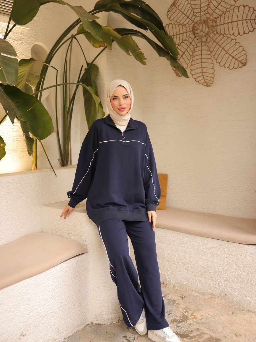 Mimi Luxury Wear Eşofman Takımı İkili Takım Fermuarlı Yaka