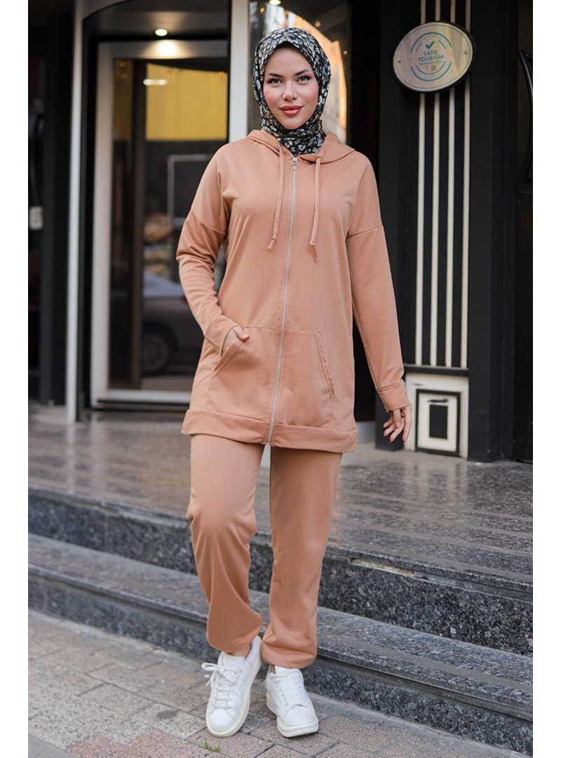 Bestenur Vizon Rival Tunik Pantolon İkili Takım