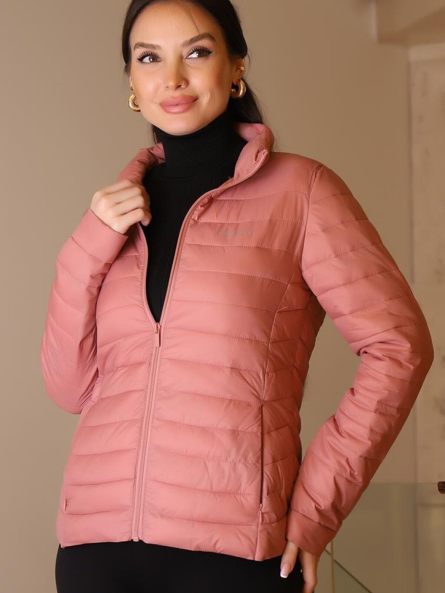 Lumberjack Pembe Fermuarlı Mont