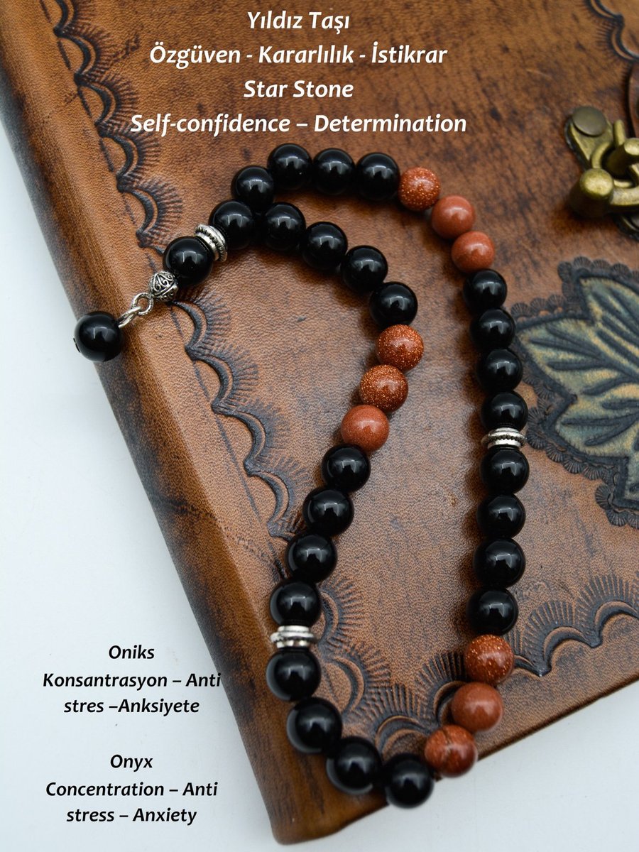 Stoneage Çok Renkli Oniks Ve Yıldıztaşı Tespih