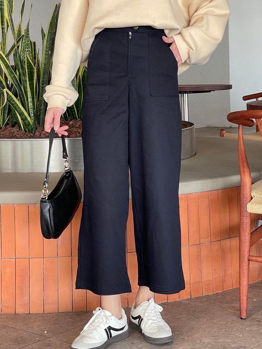Lamelif Bol Paça Gabardin Pantolon