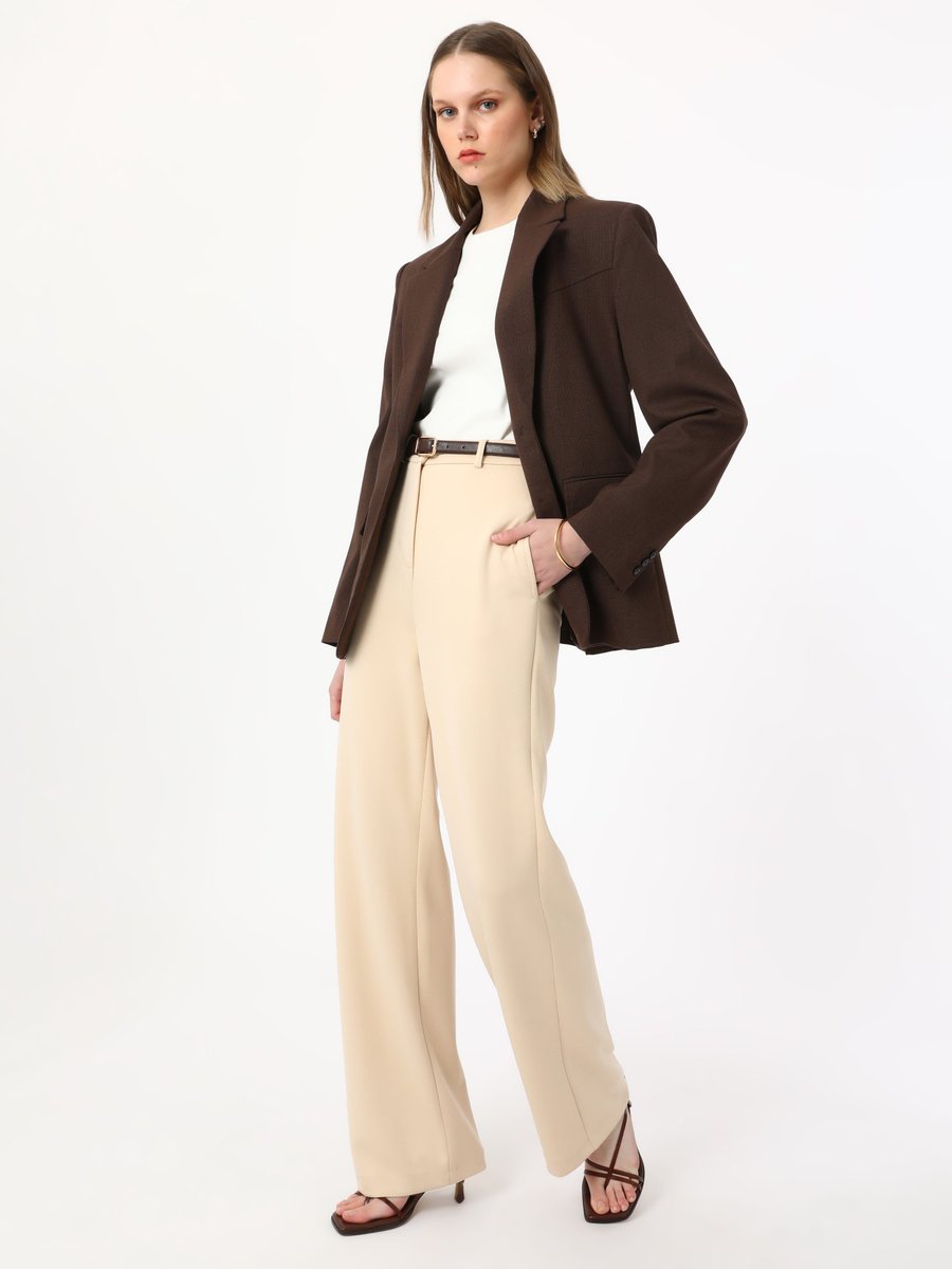 Refka Yumuşak Tuşeliceplin Basic Pantolon Tas Rengi