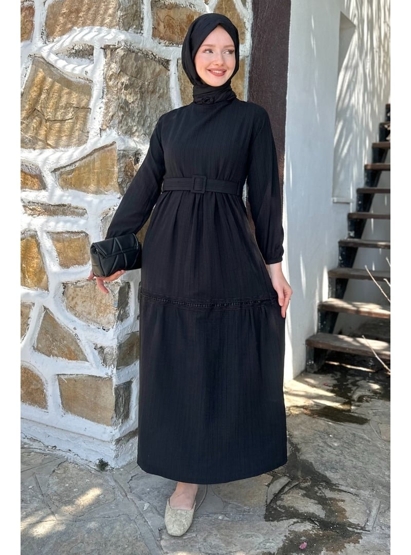 GİZCE Venna Siyah Elbise