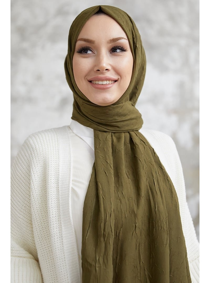 Ozprive Scarfs Haki Bambu Kraş Şal Ozprive Scarfs Haki Bambu Kraş Şal