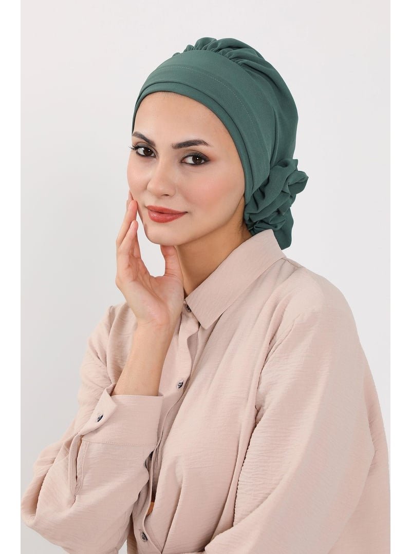 Aisha`s Design Açık Yeşil Aerobin Kumaş Hazır Türban,ht