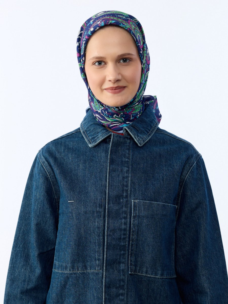 Camellia Scarfs Lacivert Eşarp