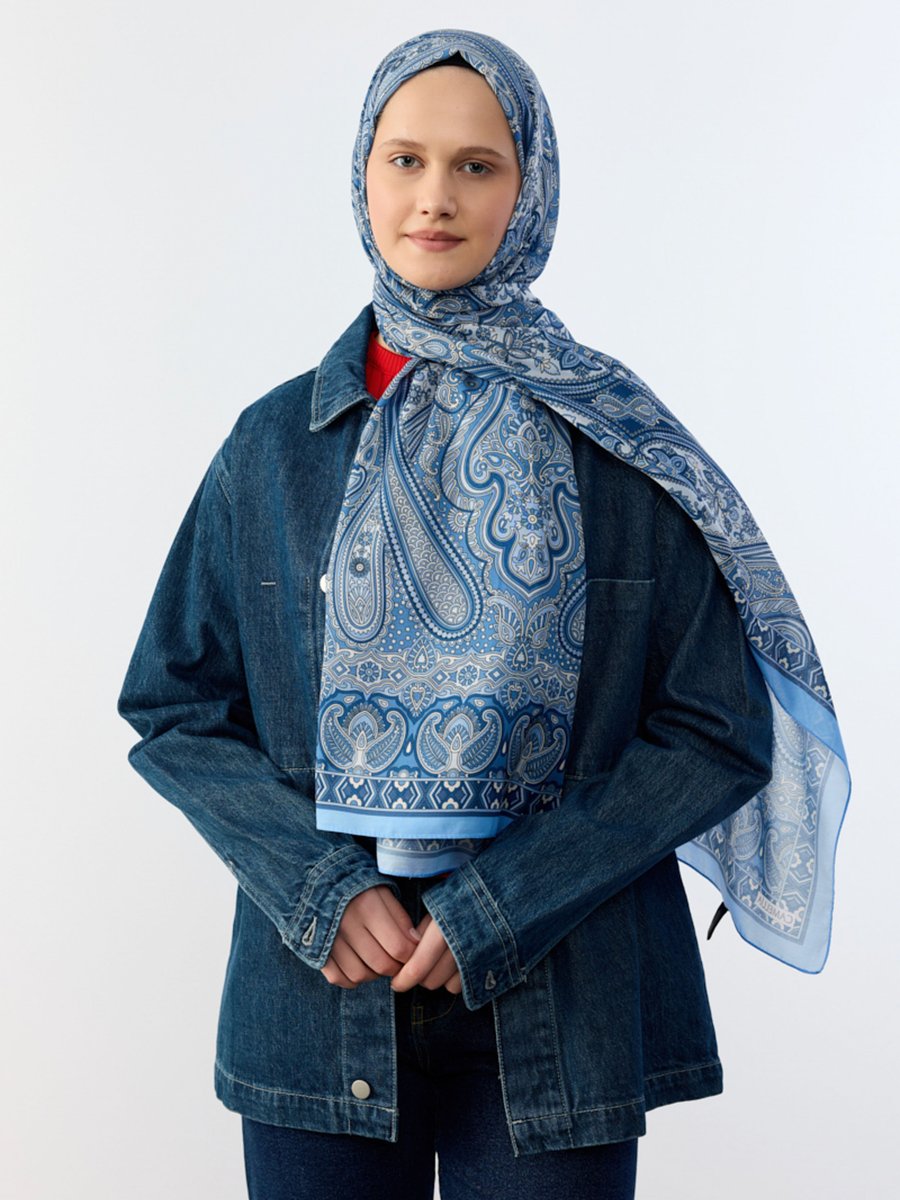 Camellia Scarfs Mavi Şal