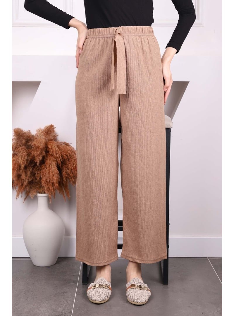 İmaj Butik Koyuv Vizon Bürümcük Bol Paça Pantolon
