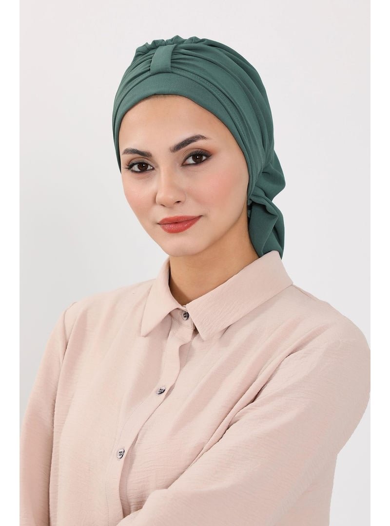 Aisha`s Design Açık Yeşil Aerobin Kumaş Hazır Türban,ht