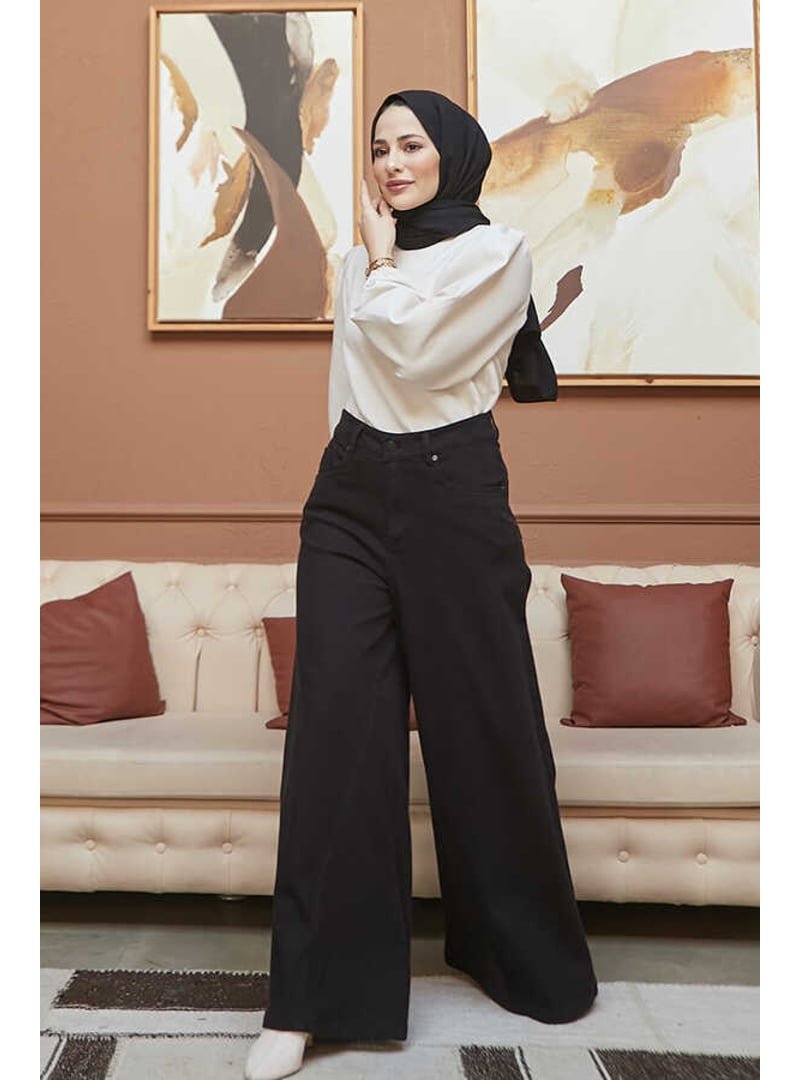Neways Siyah Denim Pantolon Etek