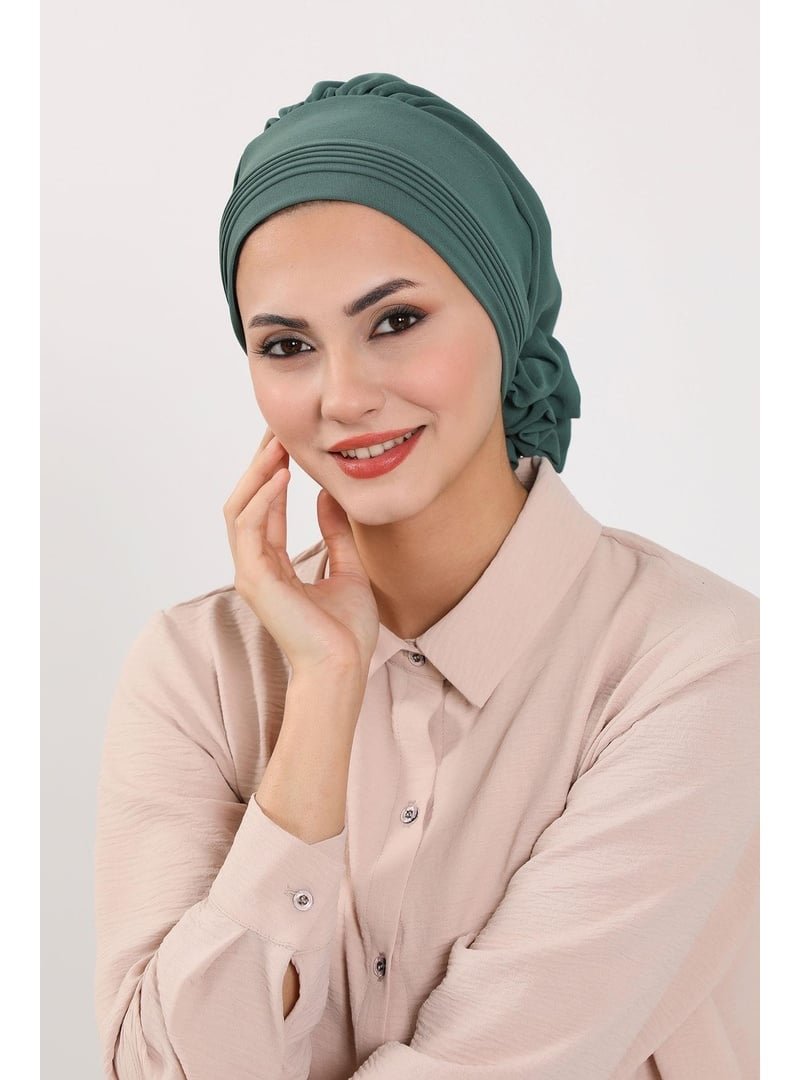 Aisha`s Design 31a Açık Yeşil Aerobin Kumaş Hazır Türban,ht