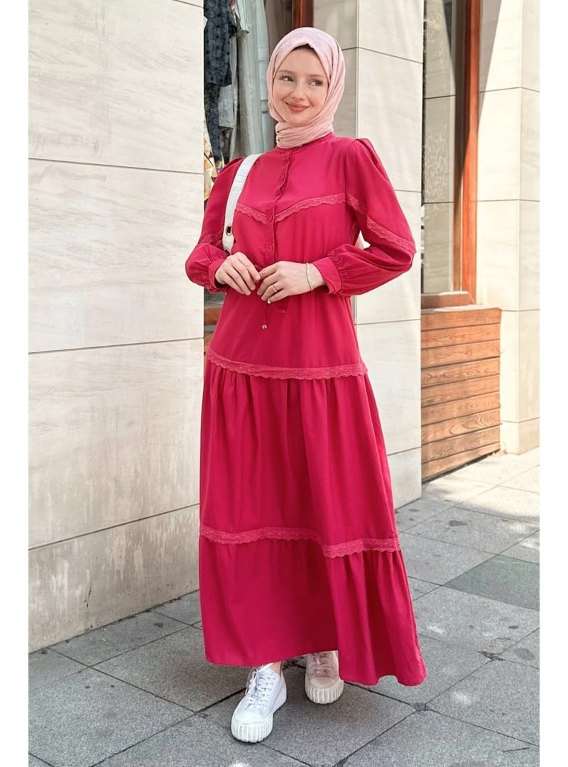 GİZCE Umay Pembe Elbise