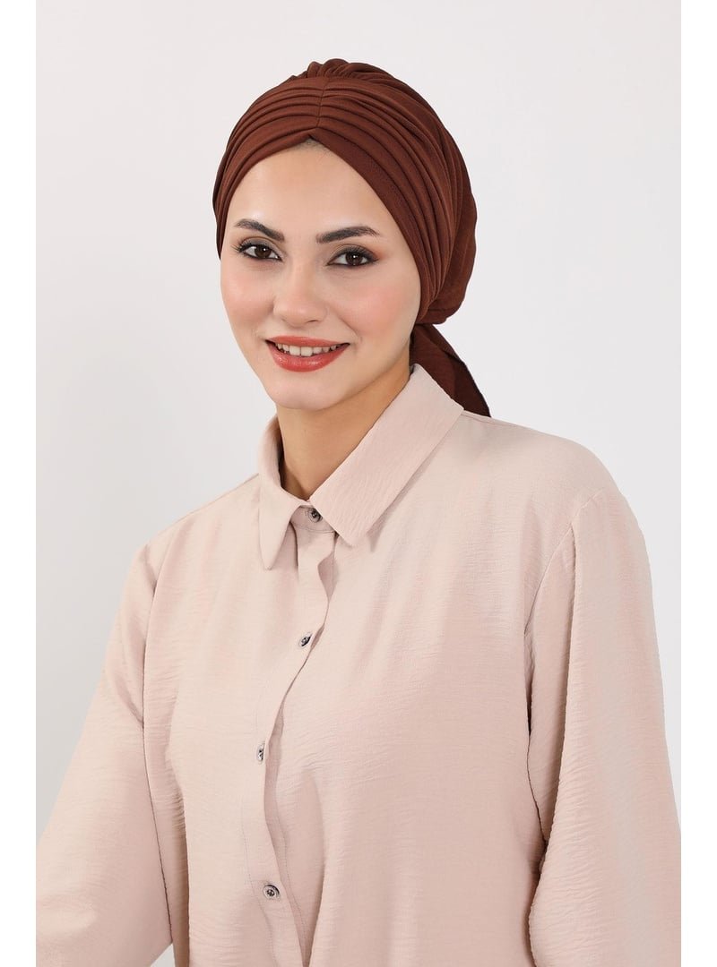 Aisha`s Design 86a Kahverengi Pileli Aerobin Bone,b