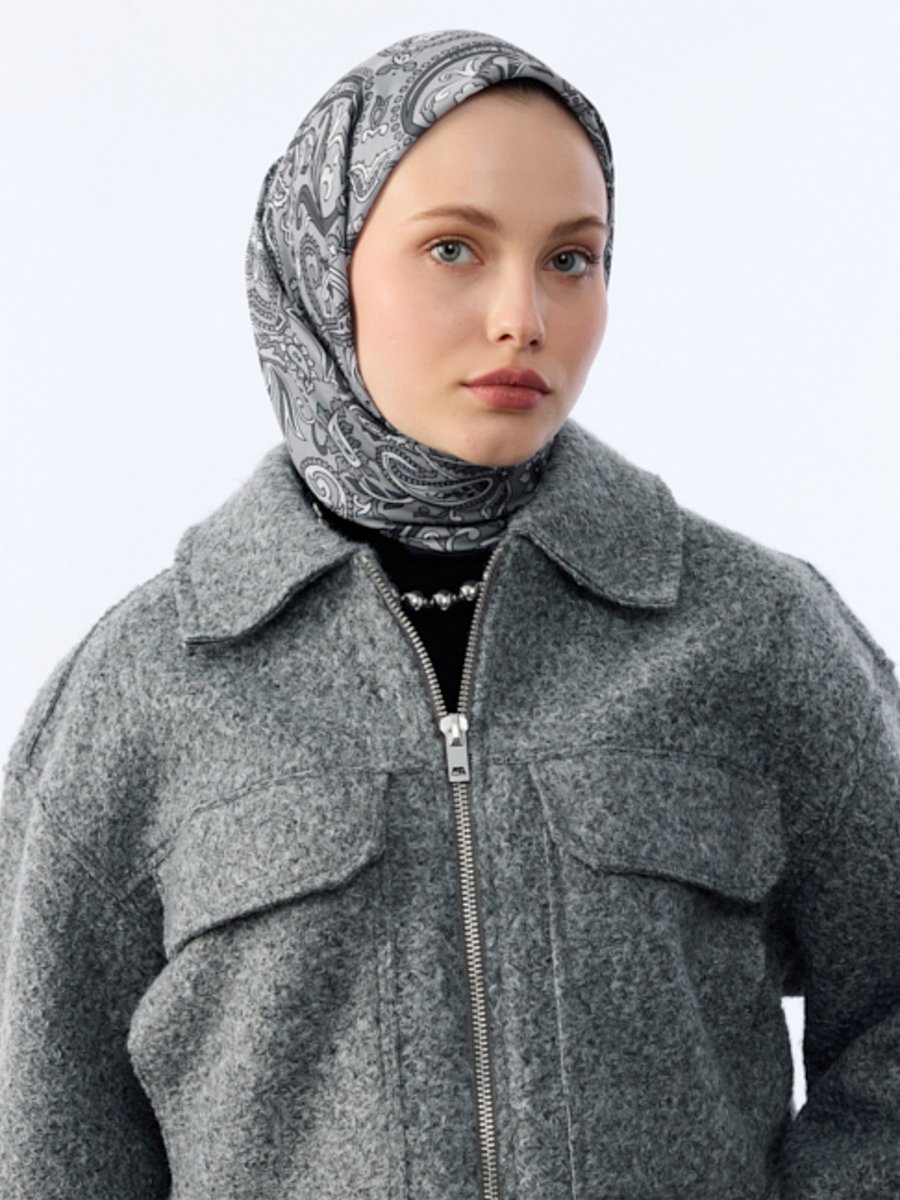Camellia Scarfs Gri Eşarp