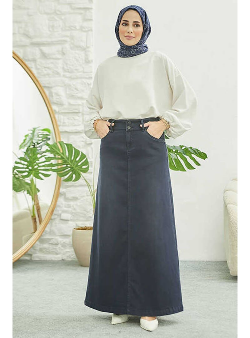 Neways İndigo Denim Klasik Etek