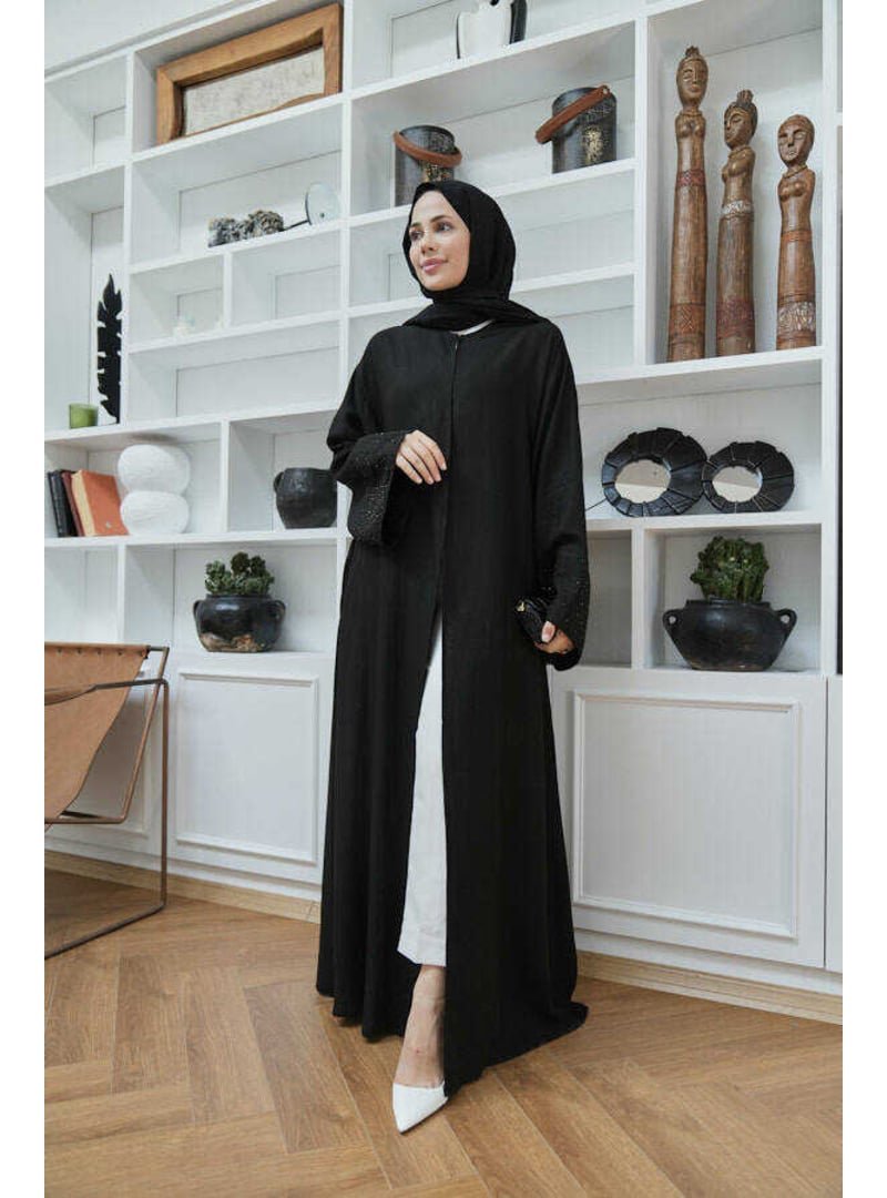 Neways Siyah Parça Boya Tensel Abaya