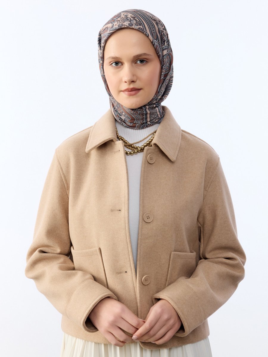 Camellia Scarfs Krem Eşarp