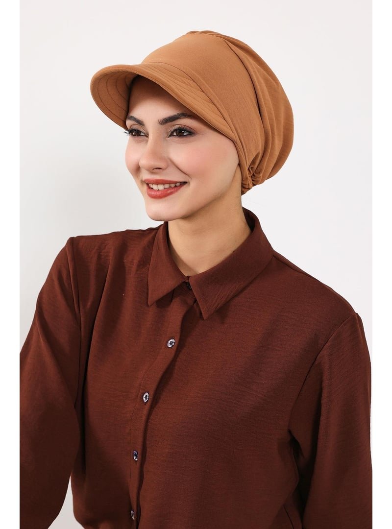 Aisha`s Design 73a Camel Siperlikli Aerobin Şapka Bone,b Aisha`s Design 73a Camel Siperlikli Aerobin Şapka Bone,b