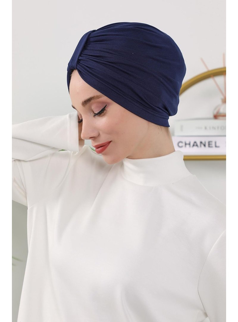 Aisha`s Design 68o Lacivert Dört Mevsim Kullanıma Uygun Bone,b