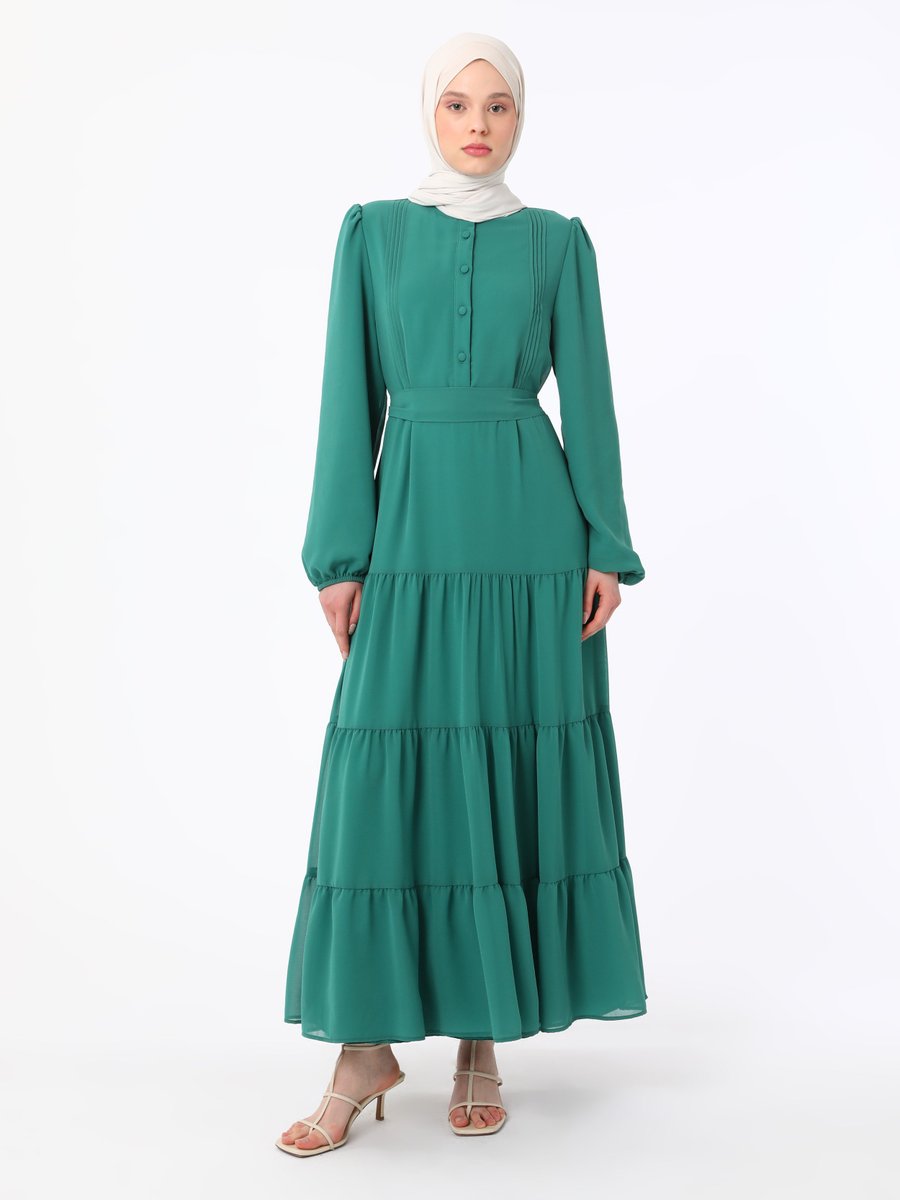 Refka Elbise Koyu Yesil