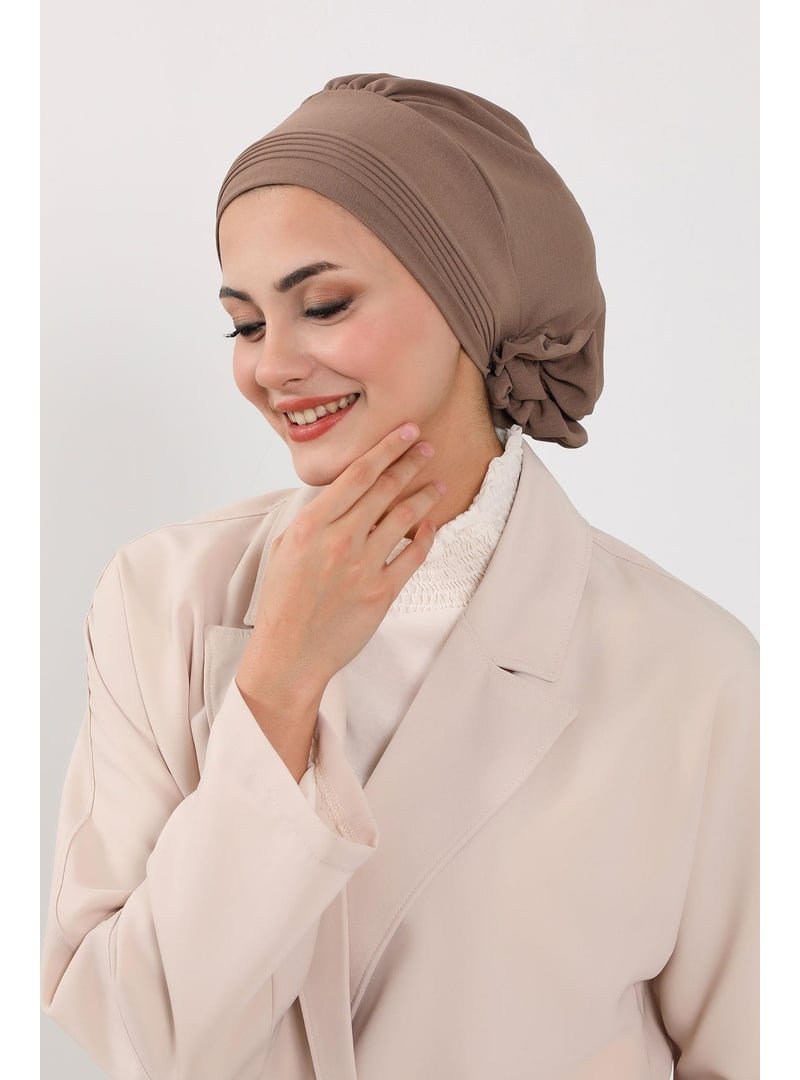 Aisha`s Design 31a Çikolata Aerobin Kumaş Hazır Türban,ht
