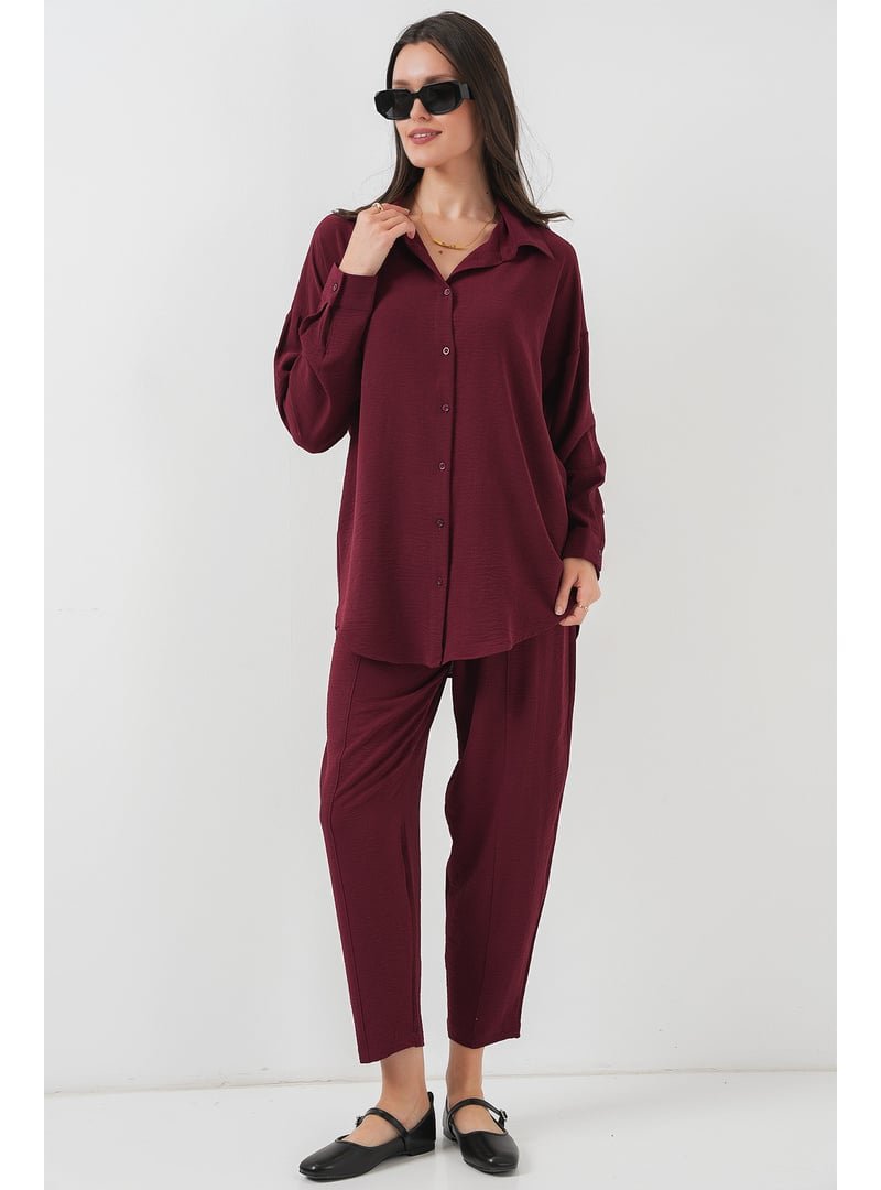 Bigdart Bordo Oversize İkili Takım