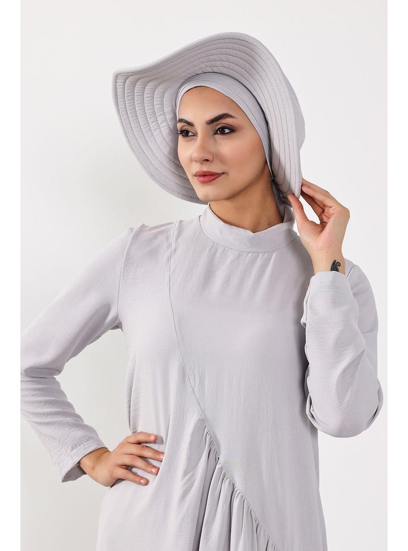 Aisha`s Design 4a Açık Gri Çıkarılabilir Arkası Fiyonklu Aerobin Şapkalı Bone Türban,s Aisha`s Design 4a Açık Gri Çıkarılabilir Arkası Fiyonklu Aerobin Şapkalı Bone Türban,s