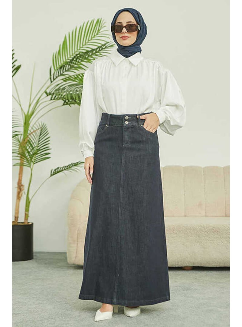 Neways Füme Denim Klasik Etek