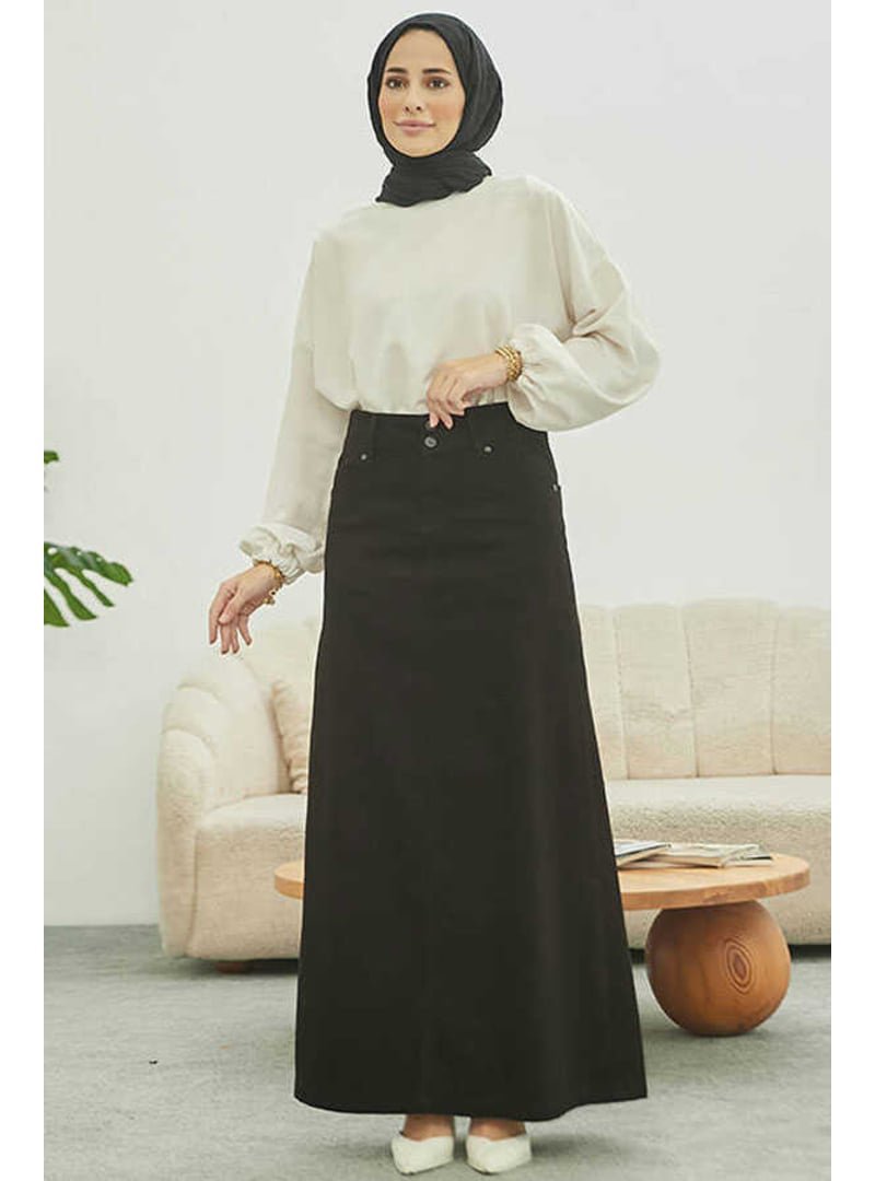 Neways Siyah Klasik Gabardin Etek