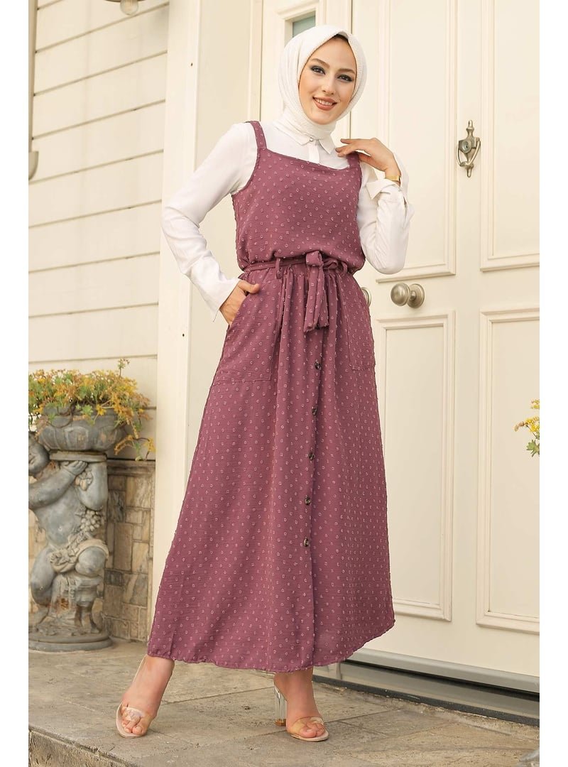 İmaj Butik Mürdüm Kare Yaka Jile