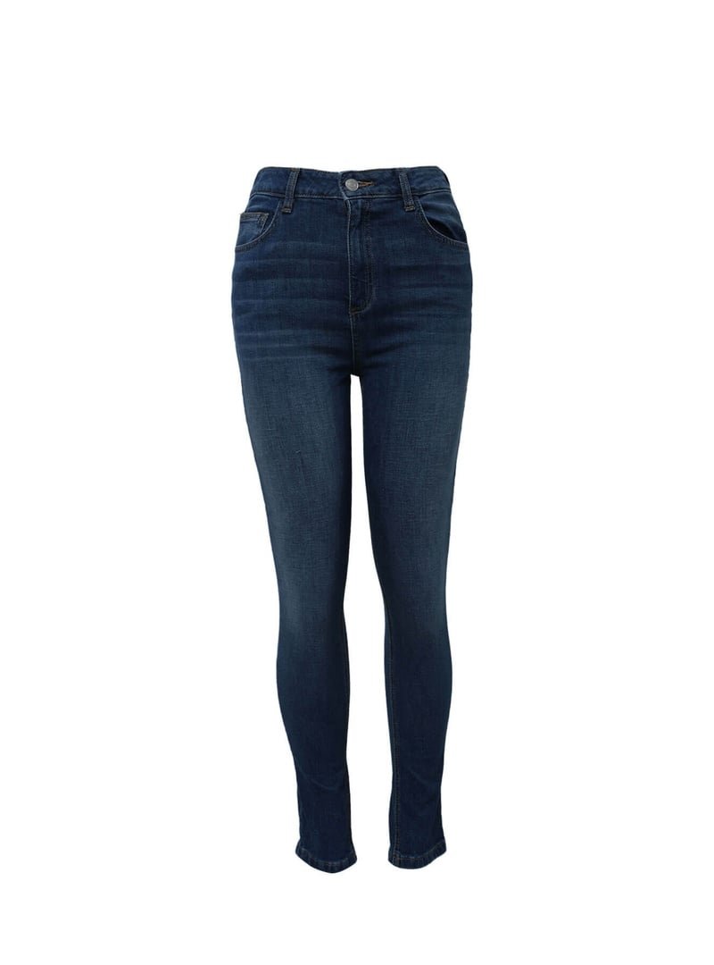 Markapia Yüksek Bel Dar Paça Skinny Fit Likralı Mavi Jean Pantolon
