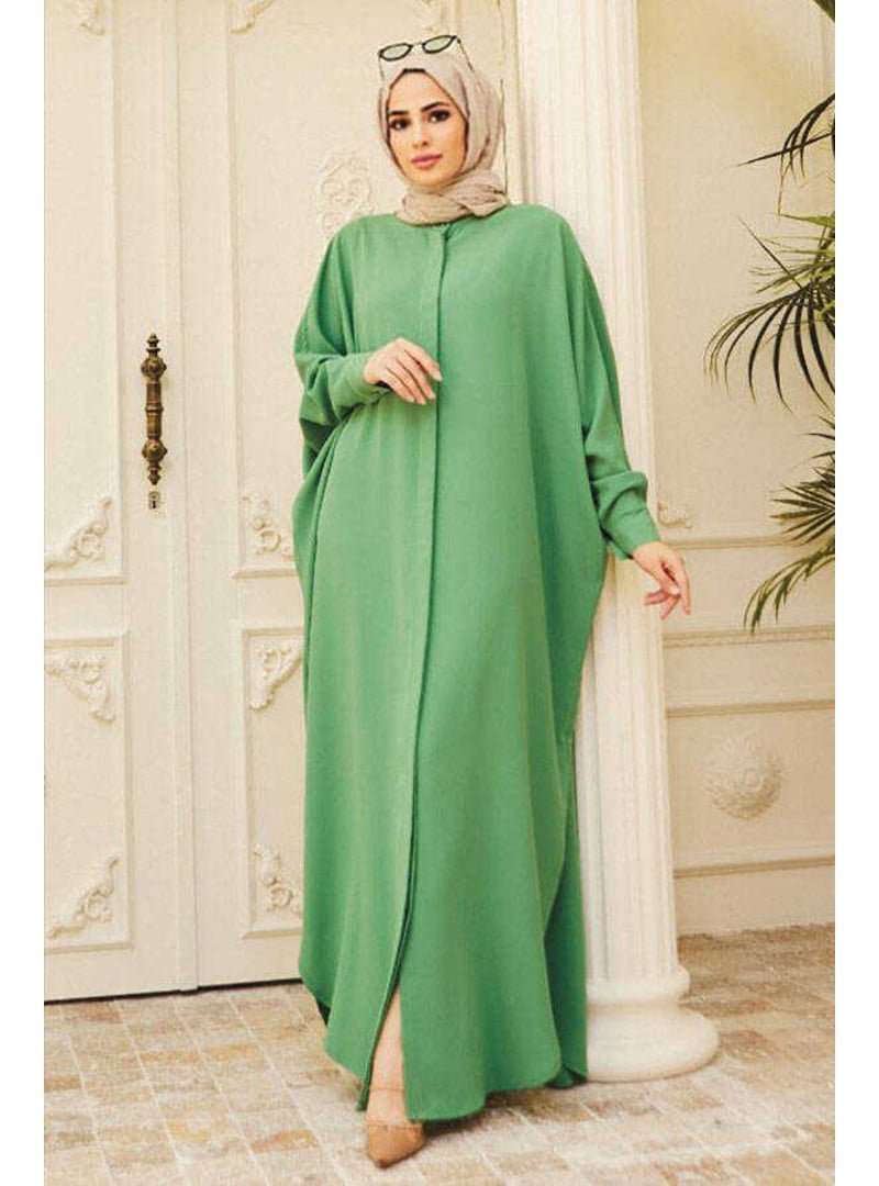 Neways Açık Yeşil Krep Abaya