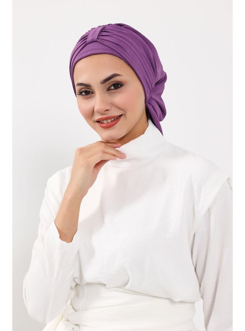 Aisha`s Design Mor Aerobin Kumaş Hazır Türban,ht