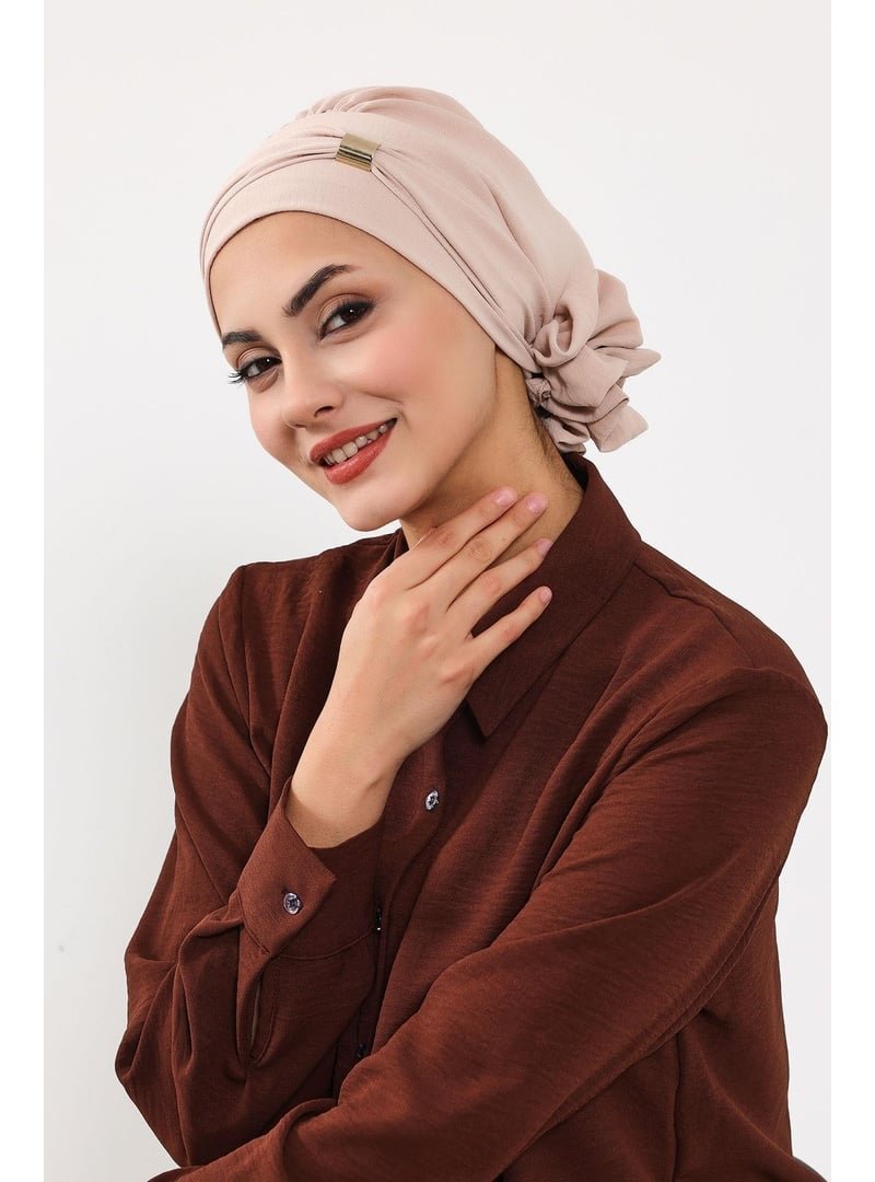 Aisha`s Design Taş Aksesuarlı Aerobin Kumaş Hazır Türban,ht