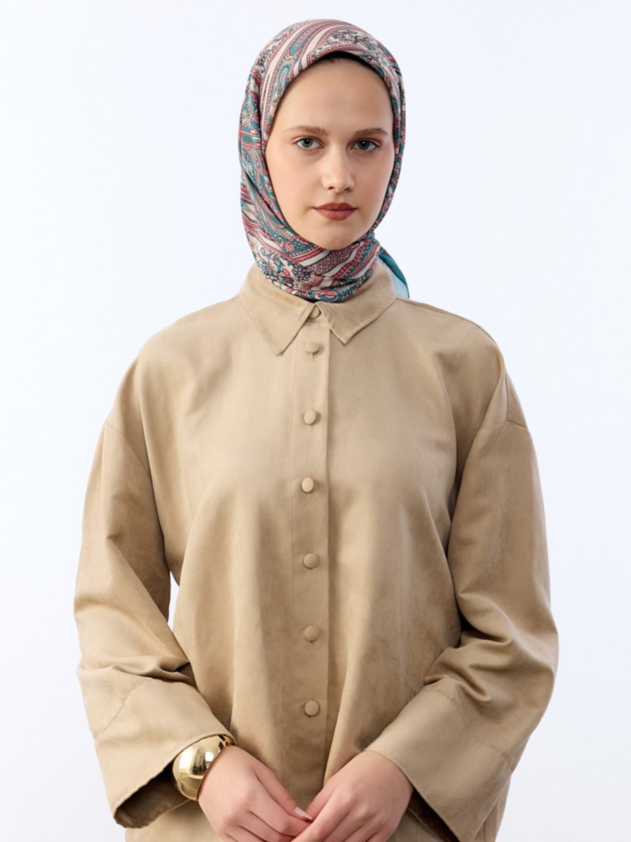 Camellia Scarfs Turkuaz Eşarp