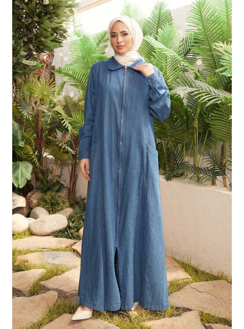 Neways Koyu Mavi Battal Denim Ferace