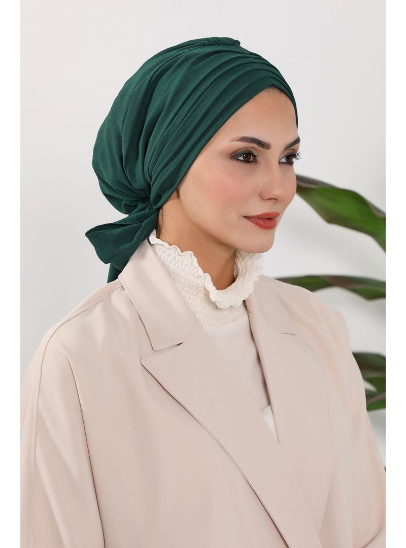 Aisha`s Design 86a Koyu Yeşil Pileli Aerobin Bone,b