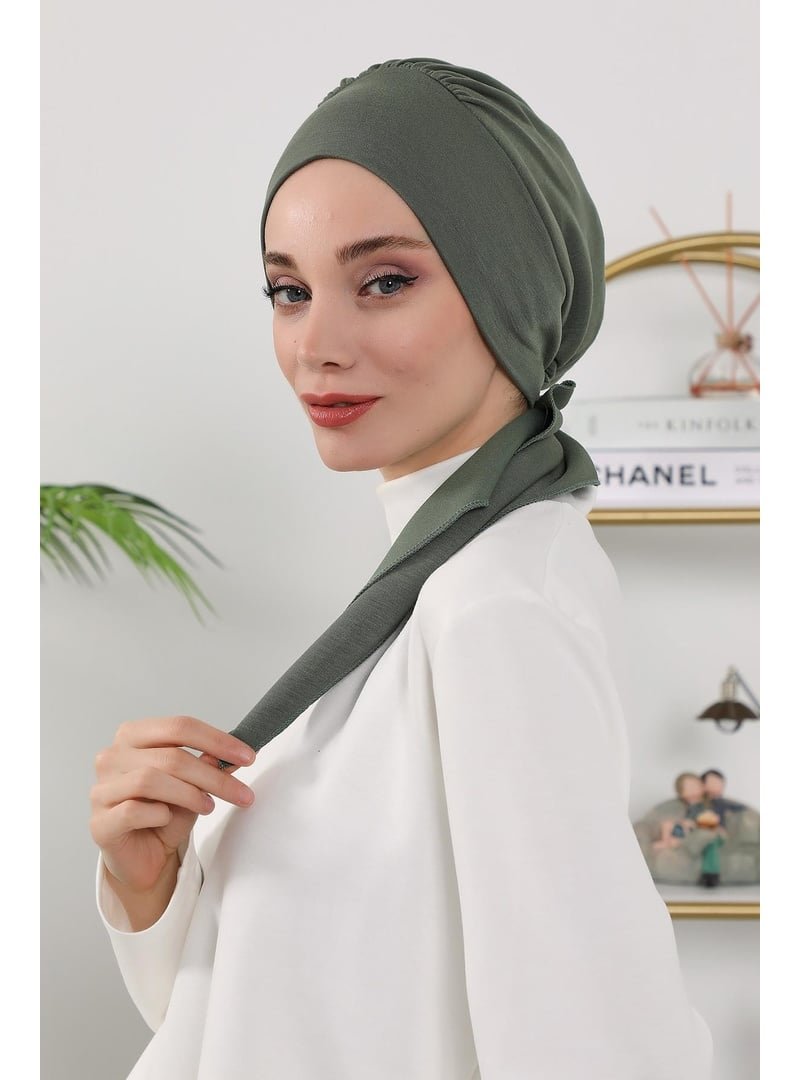 Aisha`s Design 49o Haki Dört Mevsim Kullanıma Uygun Bone,b