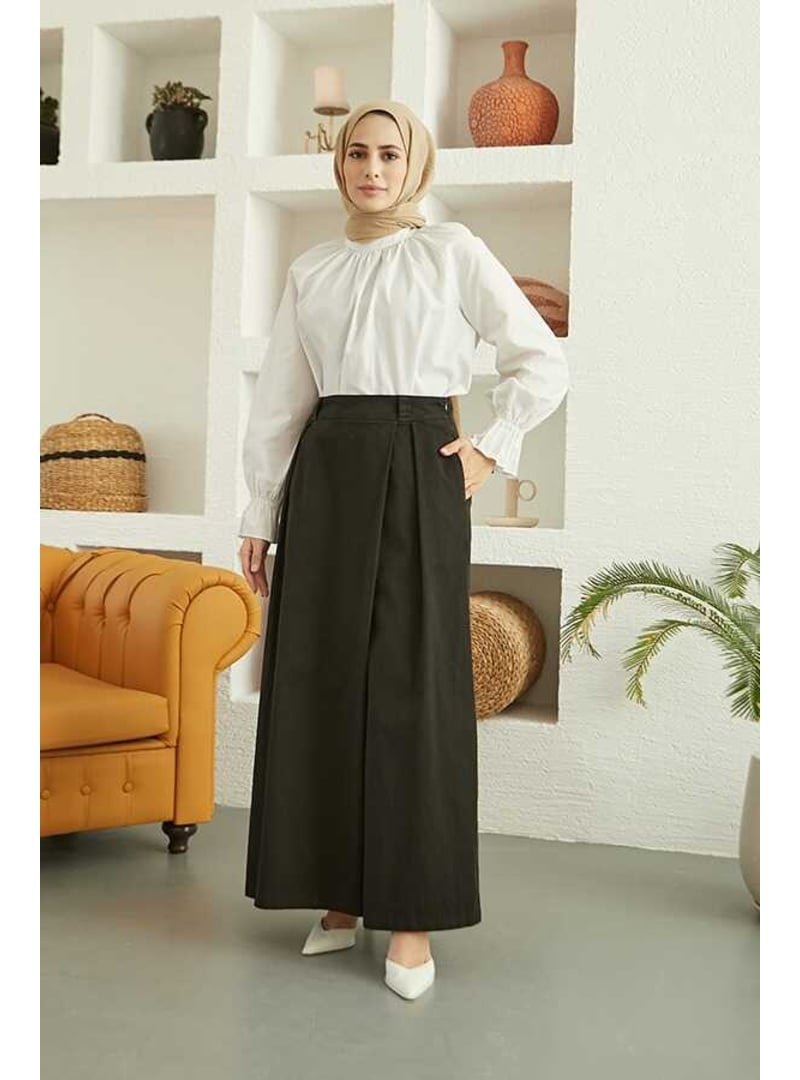 Neways Siyah Denim Parça Boya Pantolon Etek
