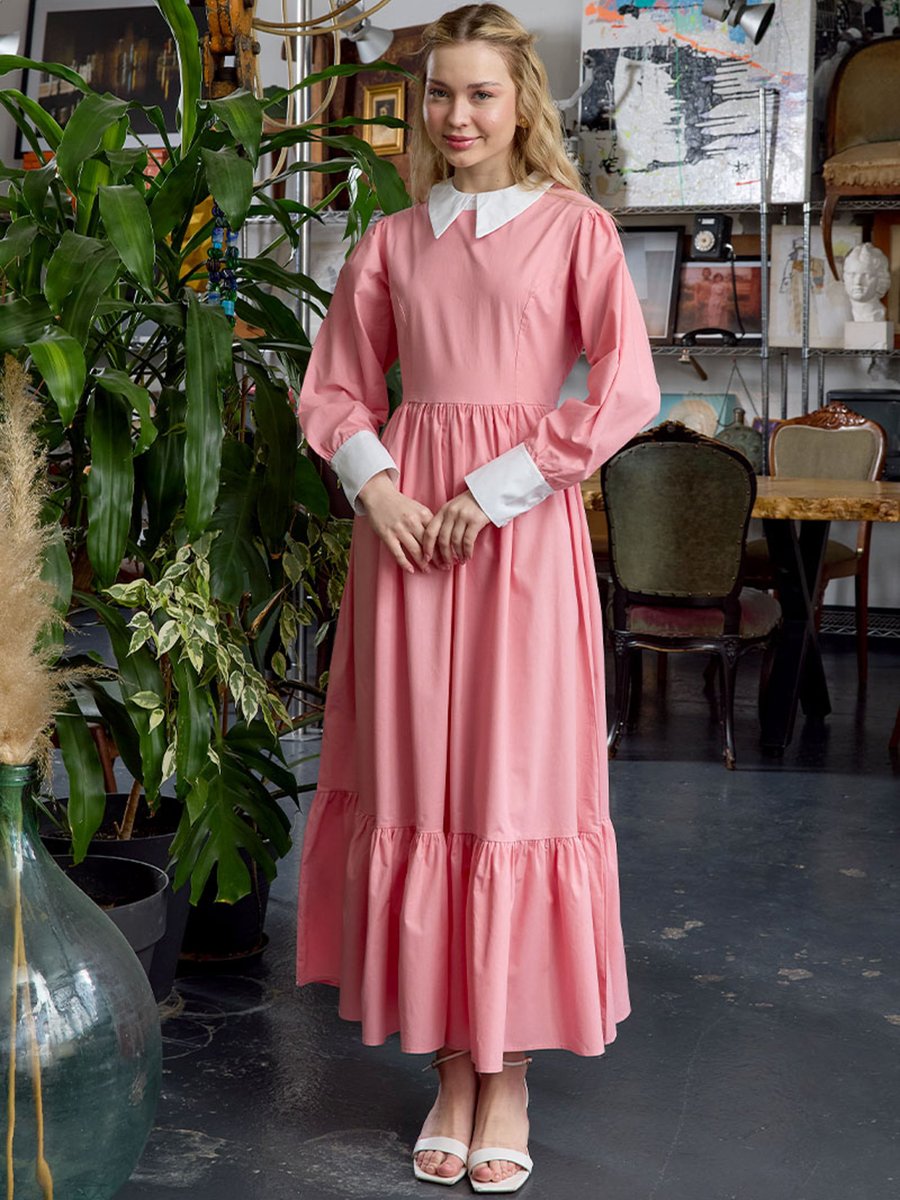 Ceylan Otantik Pembe Çalıkuşu Elbise Toz