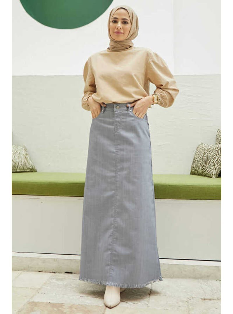 Neways Mavi Denim Etek