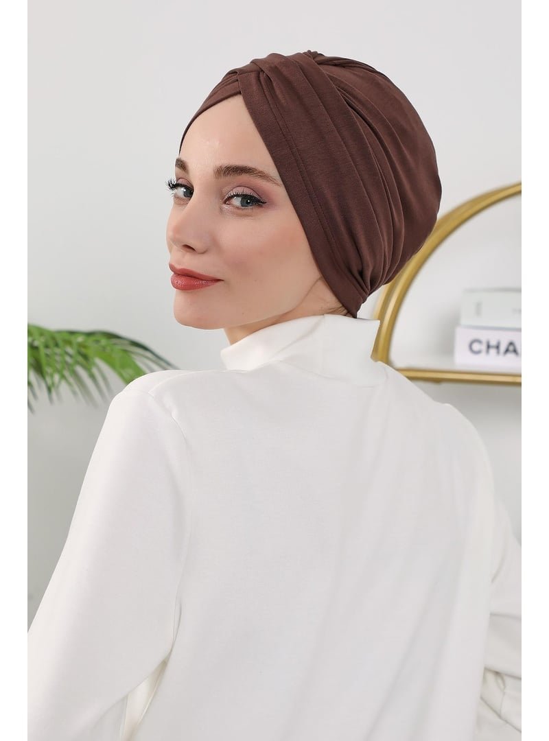 Aisha`s Design 9o Kahverengi Dört Mevsim Kullanıma Uygun Mihrace Bone,b