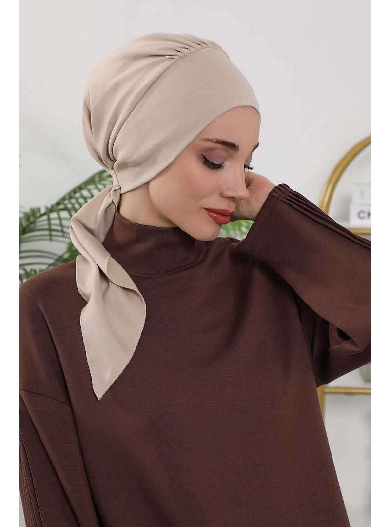 Aisha`s Design 49o Bej Dört Mevsim Kullanıma Uygun Bone,b