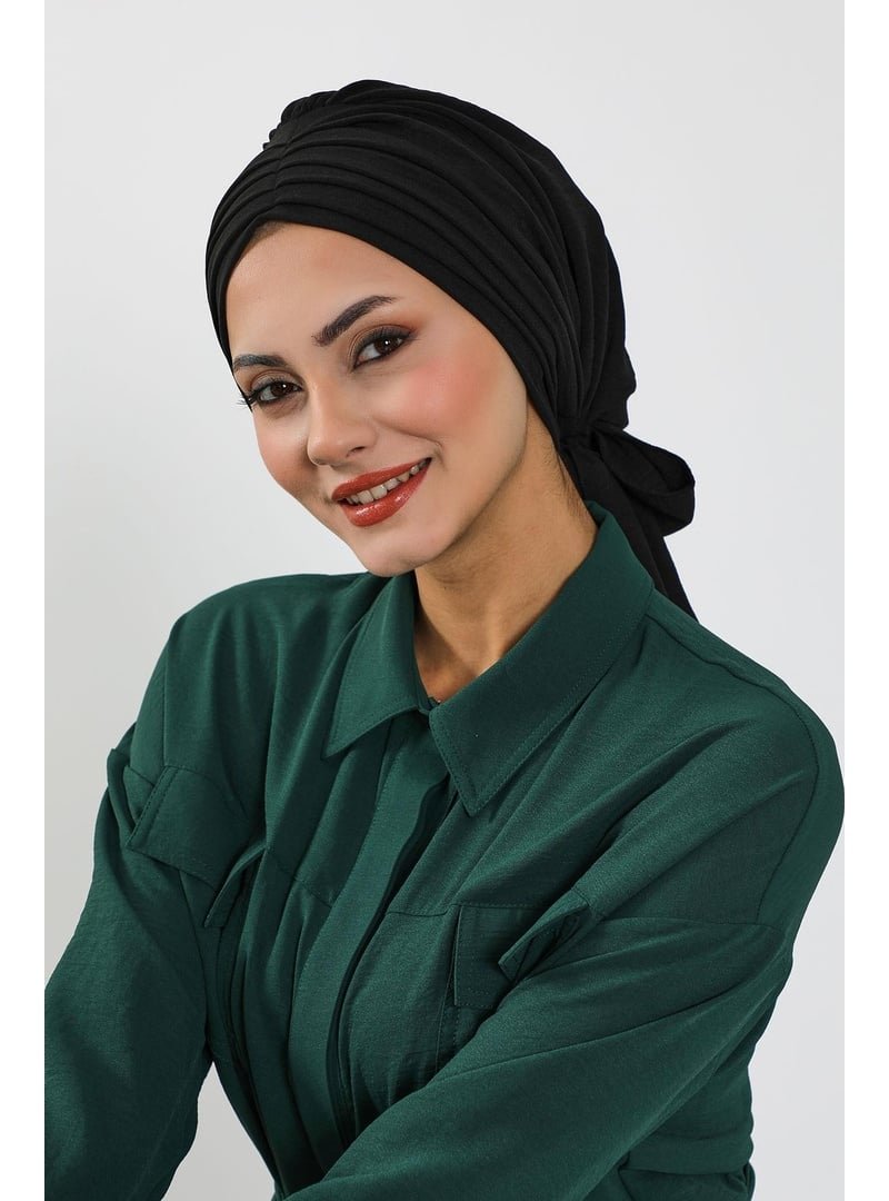 Aisha`s Design 86a Siyah Pileli Aerobin Bone,b
